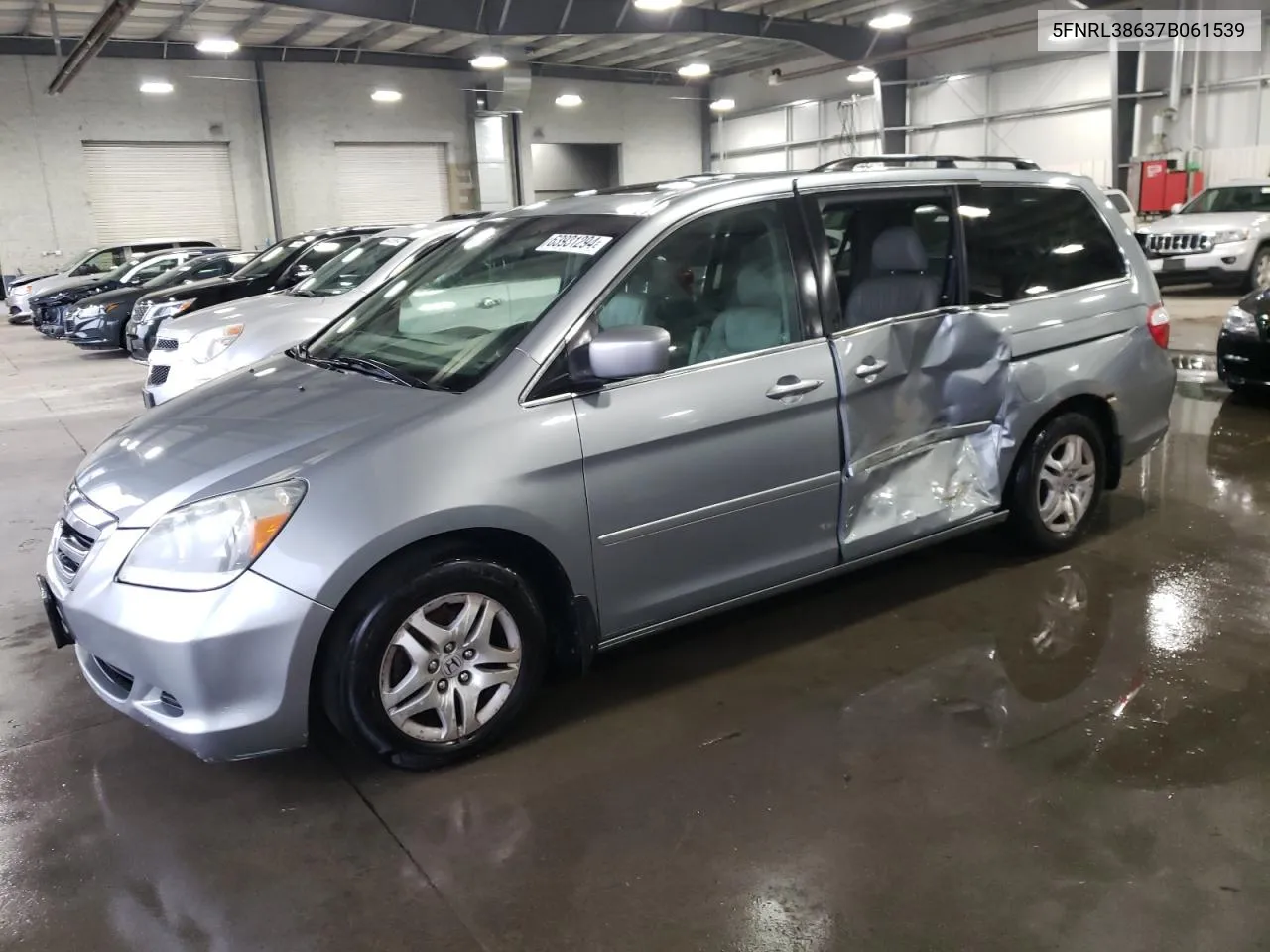 2007 Honda Odyssey Exl VIN: 5FNRL38637B061539 Lot: 63931294