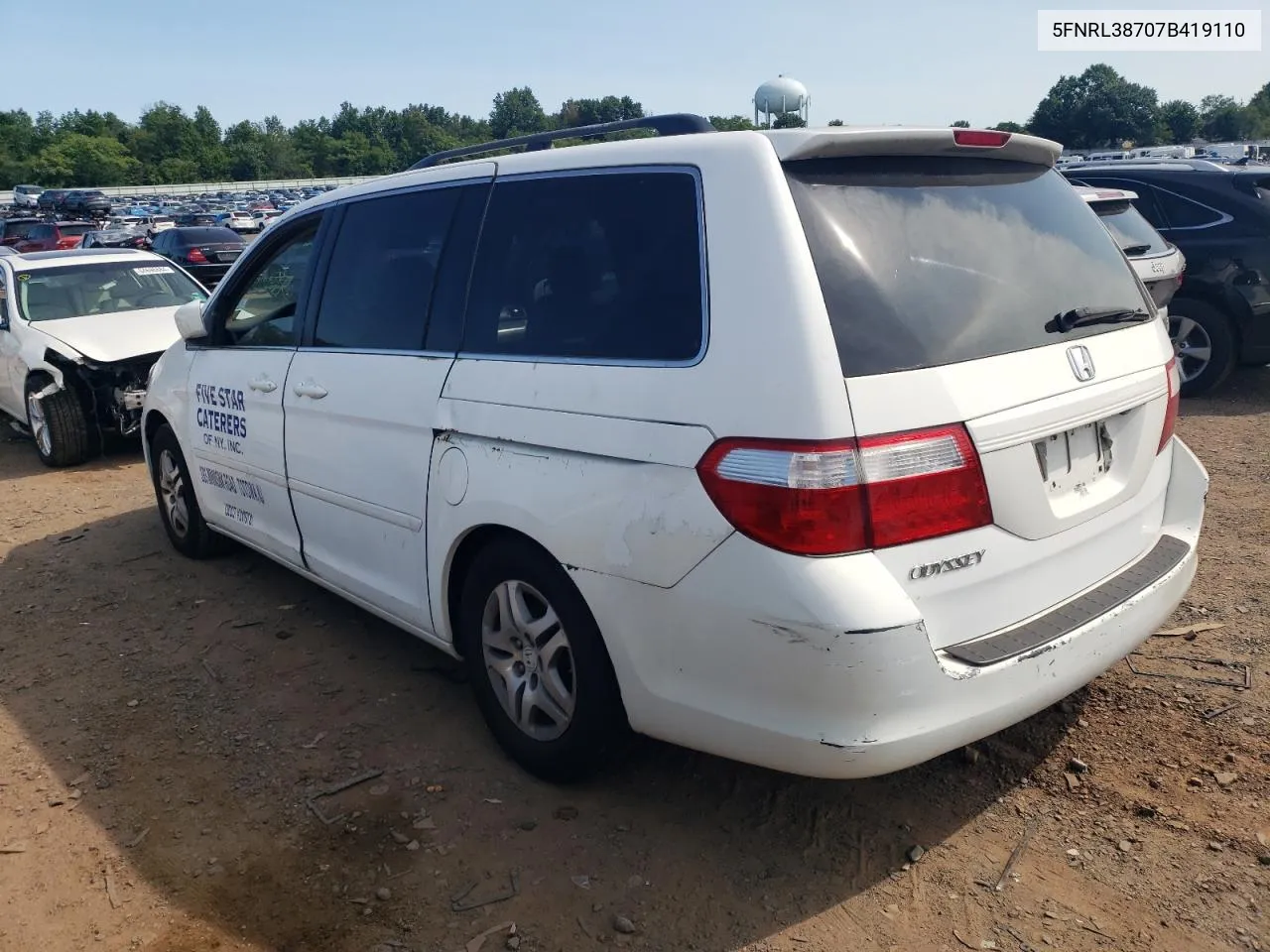 2007 Honda Odyssey Exl VIN: 5FNRL38707B419110 Lot: 64569054