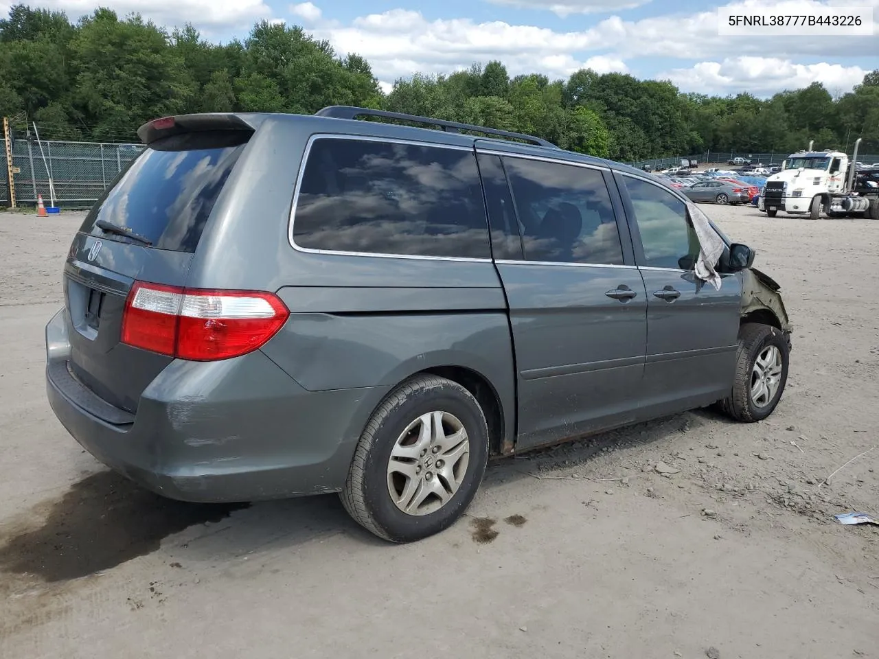 2007 Honda Odyssey Exl VIN: 5FNRL38777B443226 Lot: 65052744