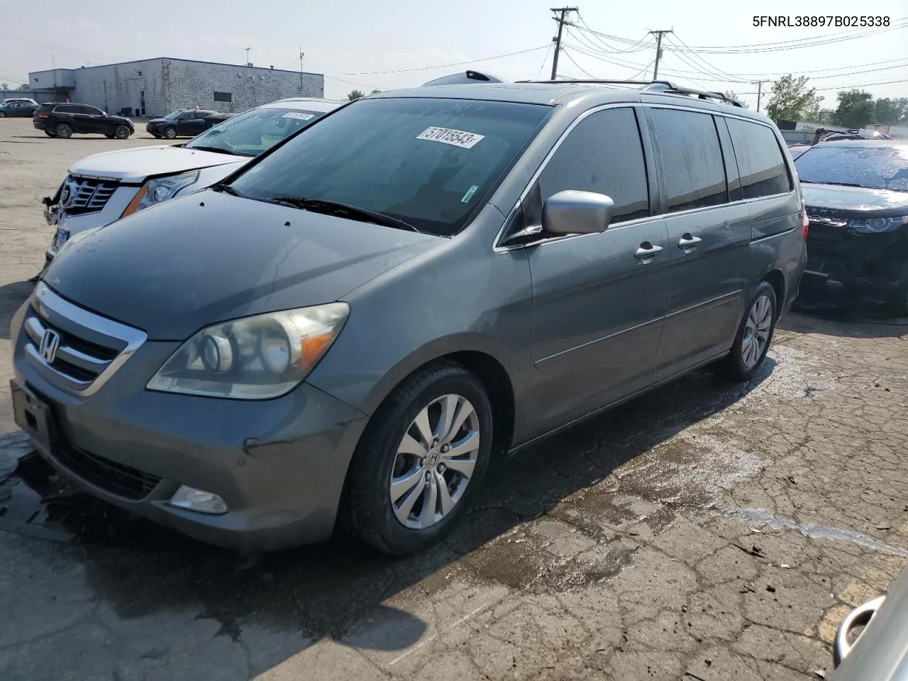 2007 Honda Odyssey Touring VIN: 5FNRL38897B025338 Lot: 65229974