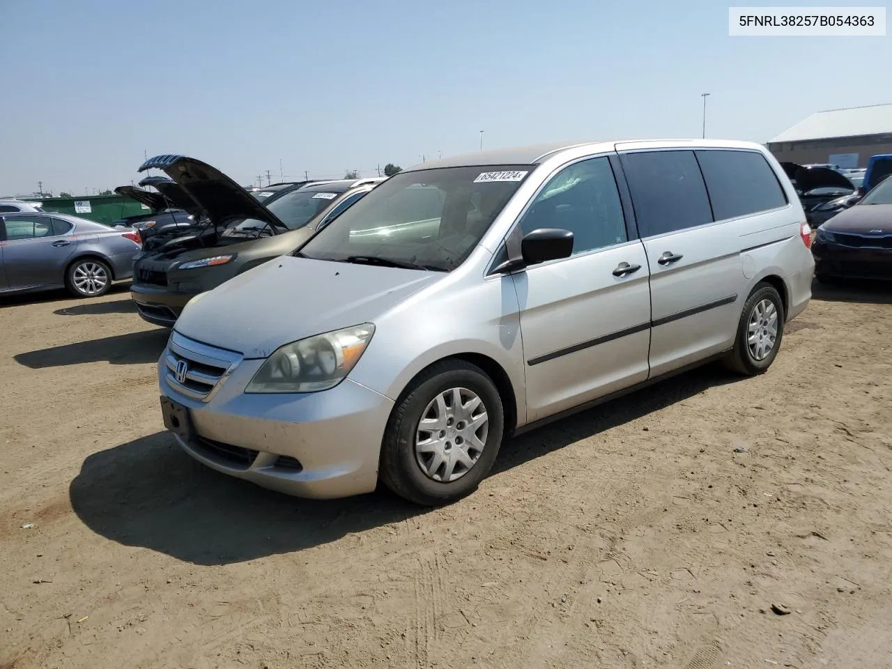 2007 Honda Odyssey Lx VIN: 5FNRL38257B054363 Lot: 65421224