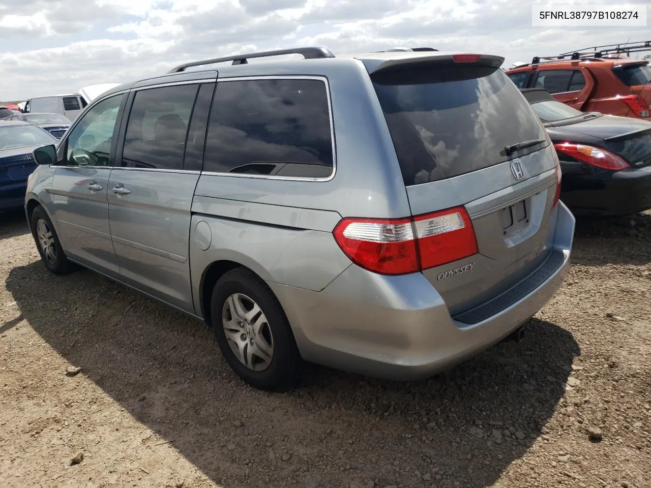 2007 Honda Odyssey Exl VIN: 5FNRL38797B108274 Lot: 65716654