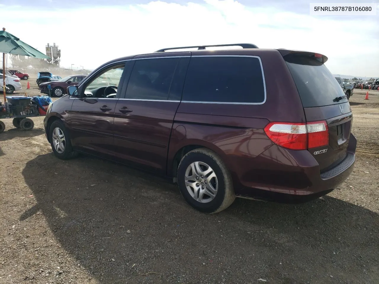 2007 Honda Odyssey Exl VIN: 5FNRL38787B106080 Lot: 65761064