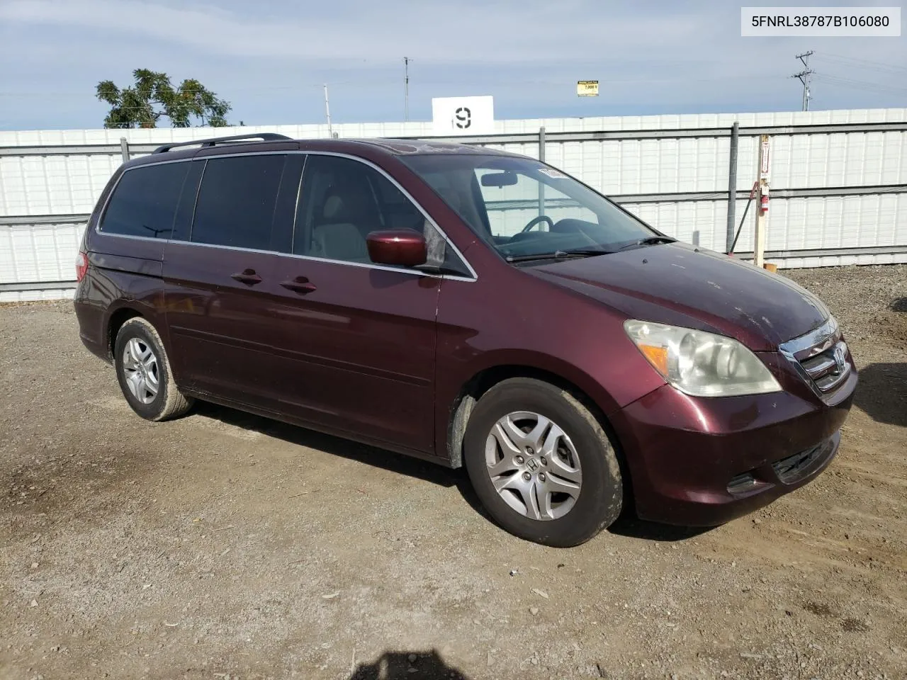 5FNRL38787B106080 2007 Honda Odyssey Exl