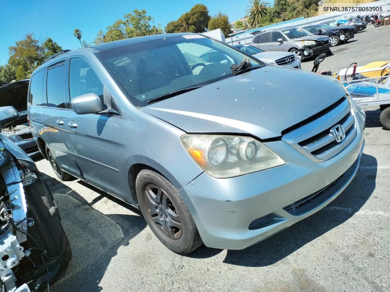 2007 Honda Odyssey Exl VIN: 5FNRL38757B053905 Lot: 65839434