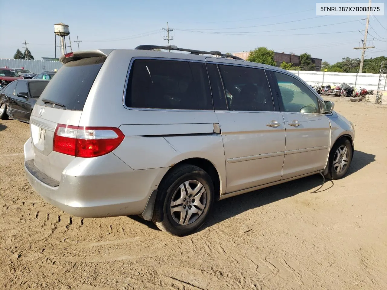 2007 Honda Odyssey Exl VIN: 5FNRL387X7B088875 Lot: 65923034