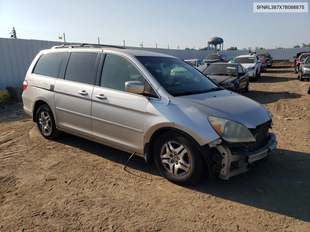 2007 Honda Odyssey Exl VIN: 5FNRL387X7B088875 Lot: 65923034