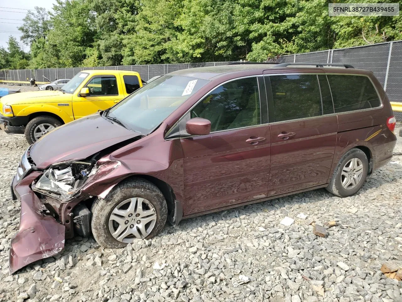 2007 Honda Odyssey Exl VIN: 5FNRL38727B439455 Lot: 66041424