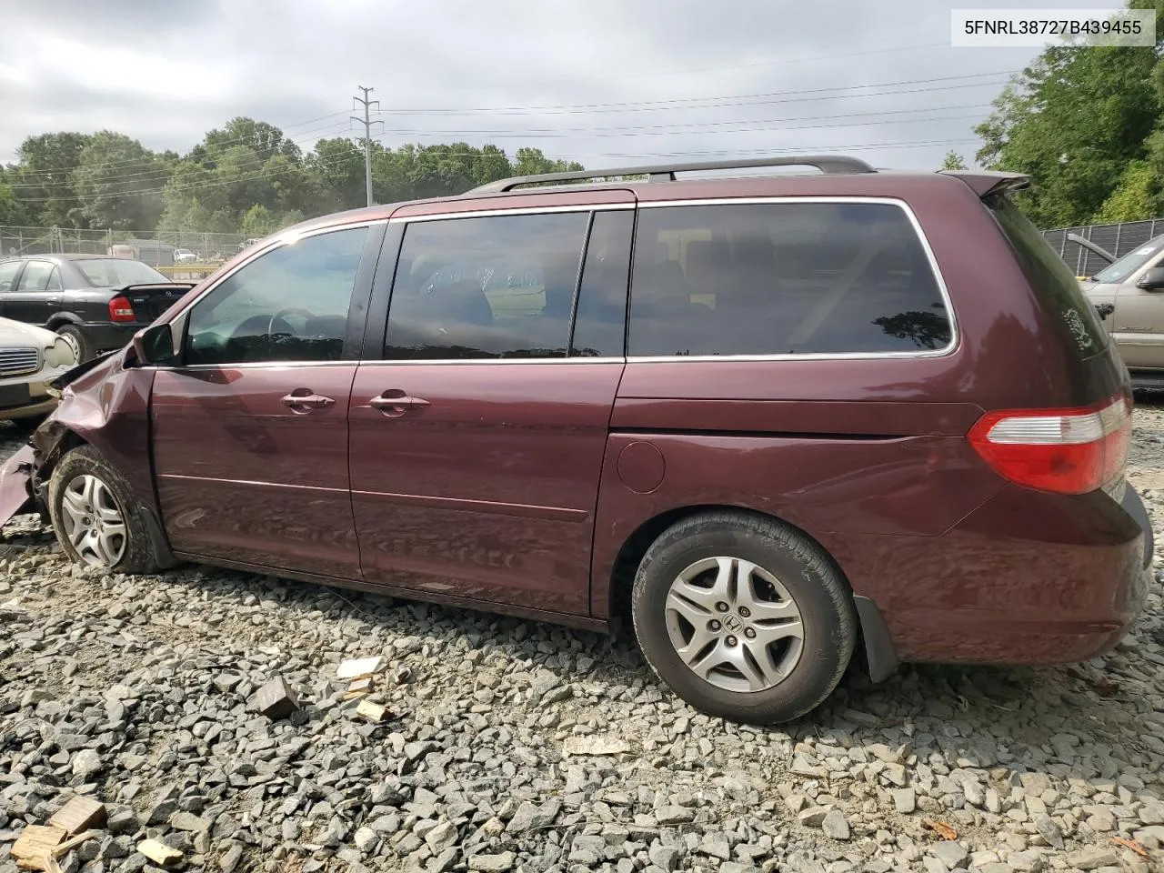 2007 Honda Odyssey Exl VIN: 5FNRL38727B439455 Lot: 66041424