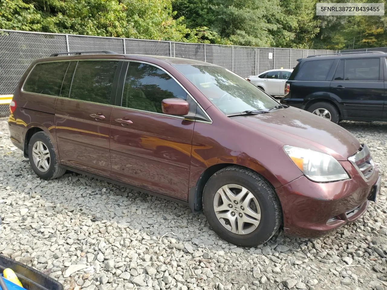 5FNRL38727B439455 2007 Honda Odyssey Exl