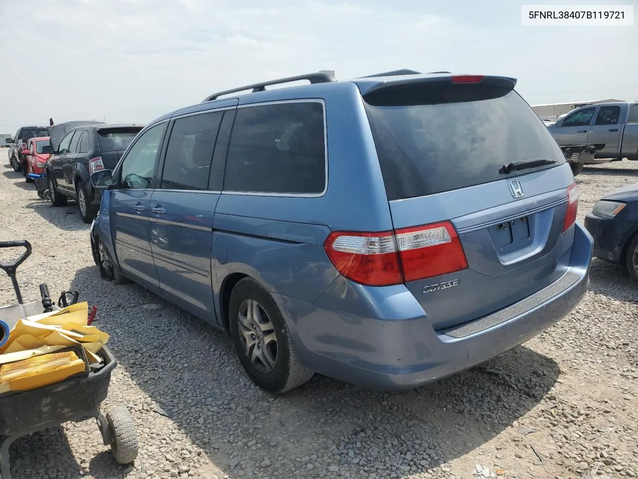 2007 Honda Odyssey Ex VIN: 5FNRL38407B119721 Lot: 66179104