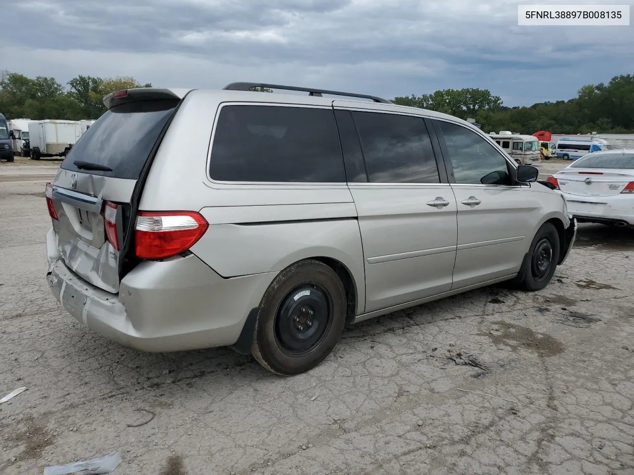 2007 Honda Odyssey Touring VIN: 5FNRL38897B008135 Lot: 66569204