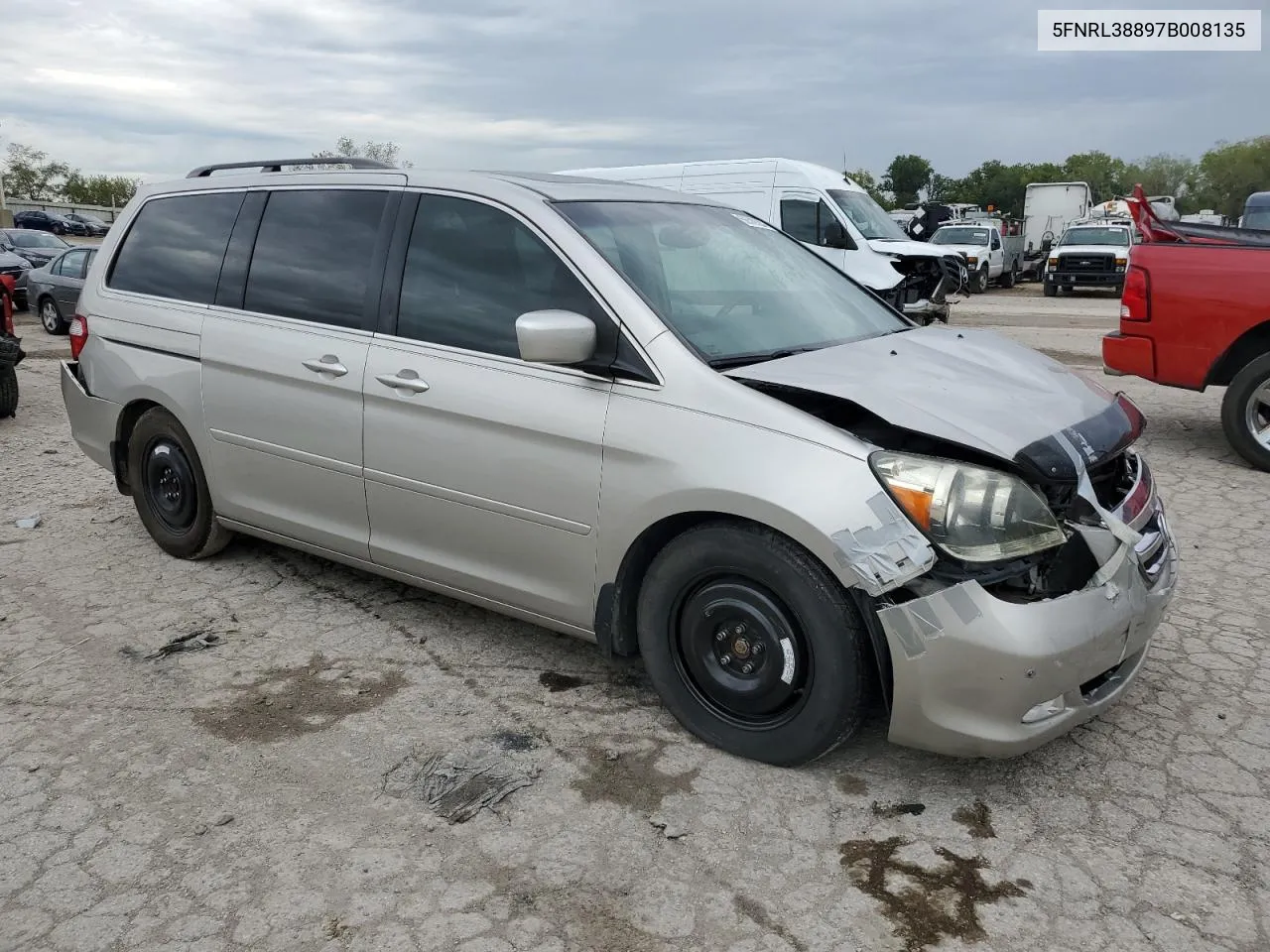 2007 Honda Odyssey Touring VIN: 5FNRL38897B008135 Lot: 66569204