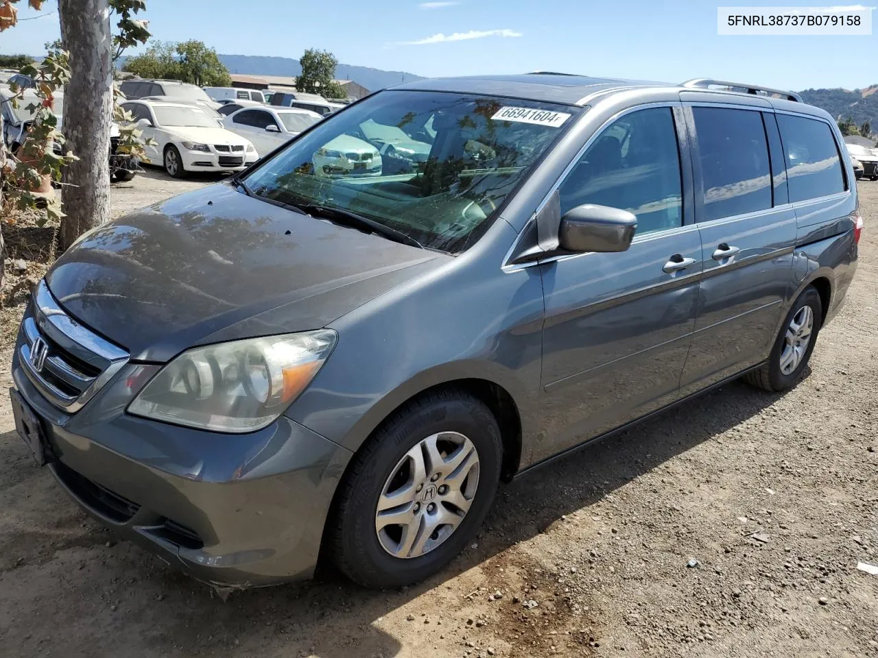 2007 Honda Odyssey Exl VIN: 5FNRL38737B079158 Lot: 66941604