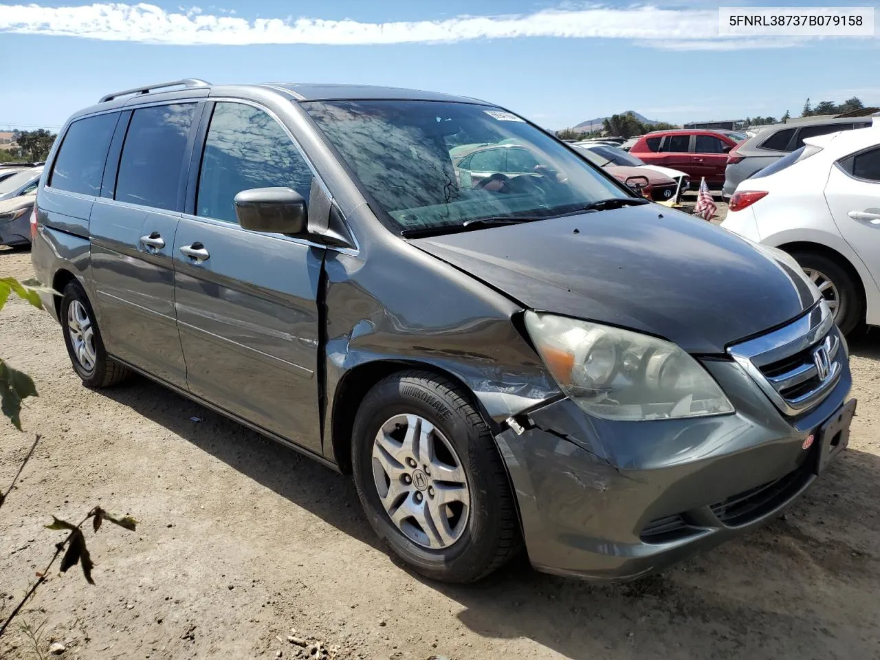 2007 Honda Odyssey Exl VIN: 5FNRL38737B079158 Lot: 66941604