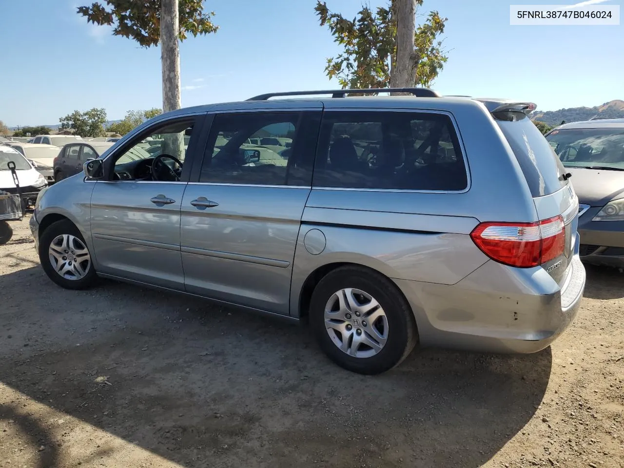 2007 Honda Odyssey Exl VIN: 5FNRL38747B046024 Lot: 67278834