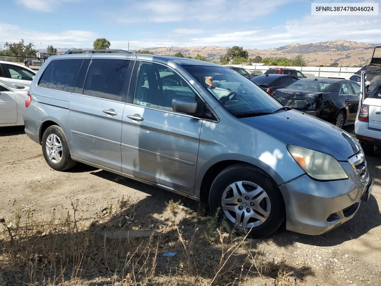 5FNRL38747B046024 2007 Honda Odyssey Exl