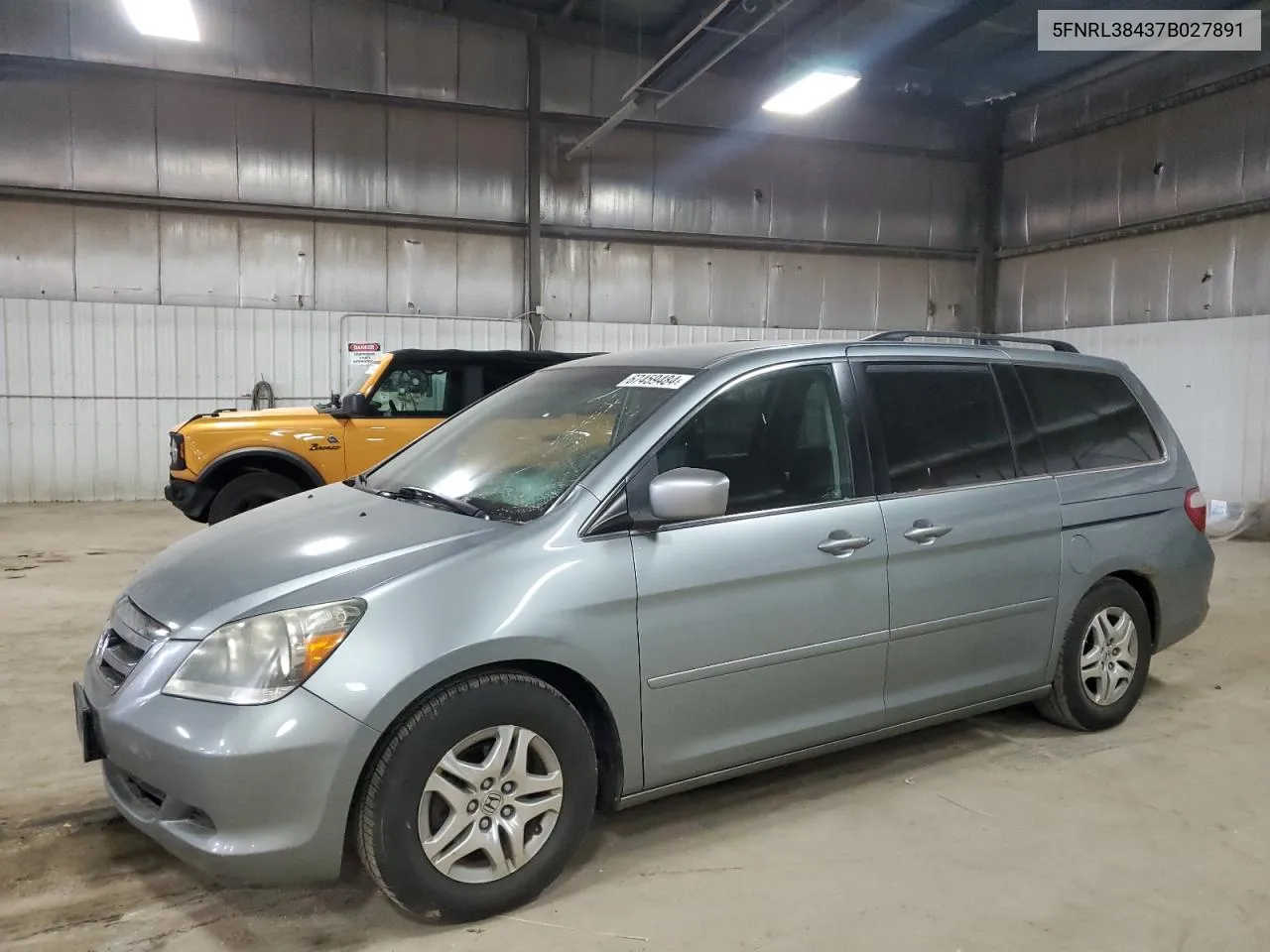 2007 Honda Odyssey Ex VIN: 5FNRL38437B027891 Lot: 67459484