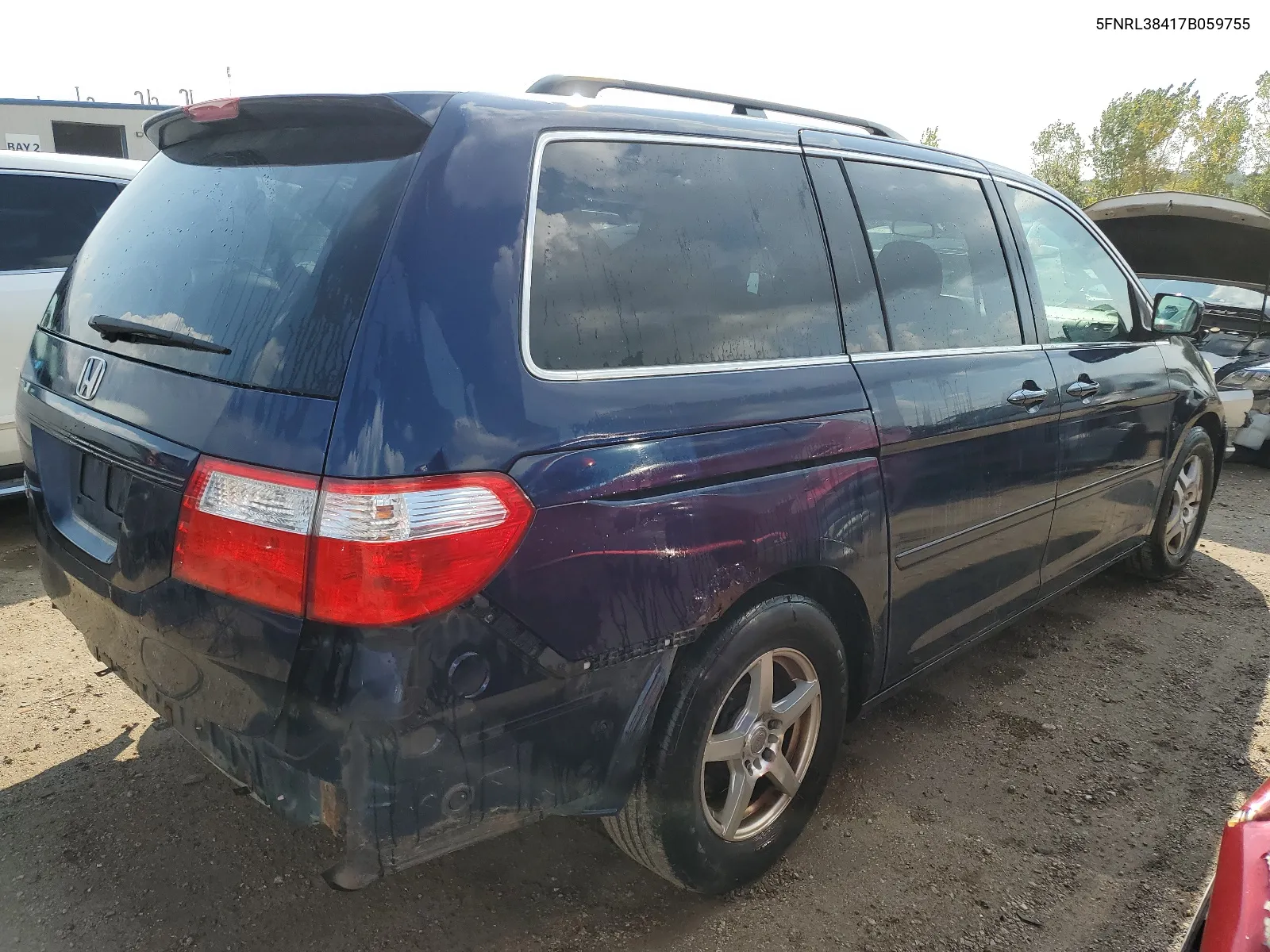 2007 Honda Odyssey Ex VIN: 5FNRL38417B059755 Lot: 67524454