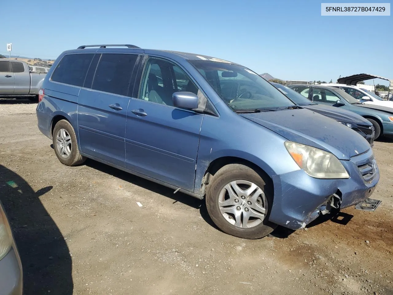 2007 Honda Odyssey Exl VIN: 5FNRL38727B047429 Lot: 67760974