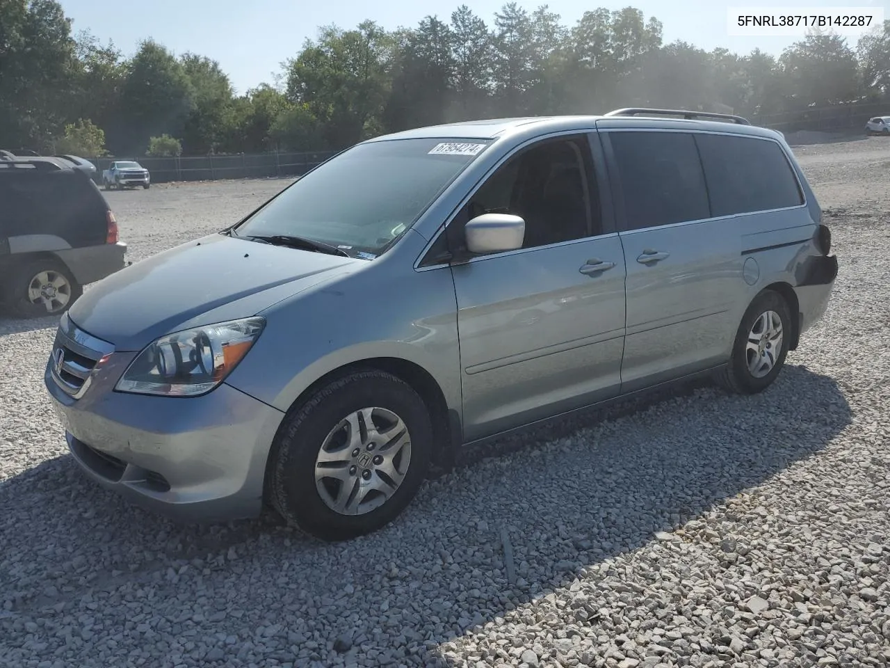 5FNRL38717B142287 2007 Honda Odyssey Exl