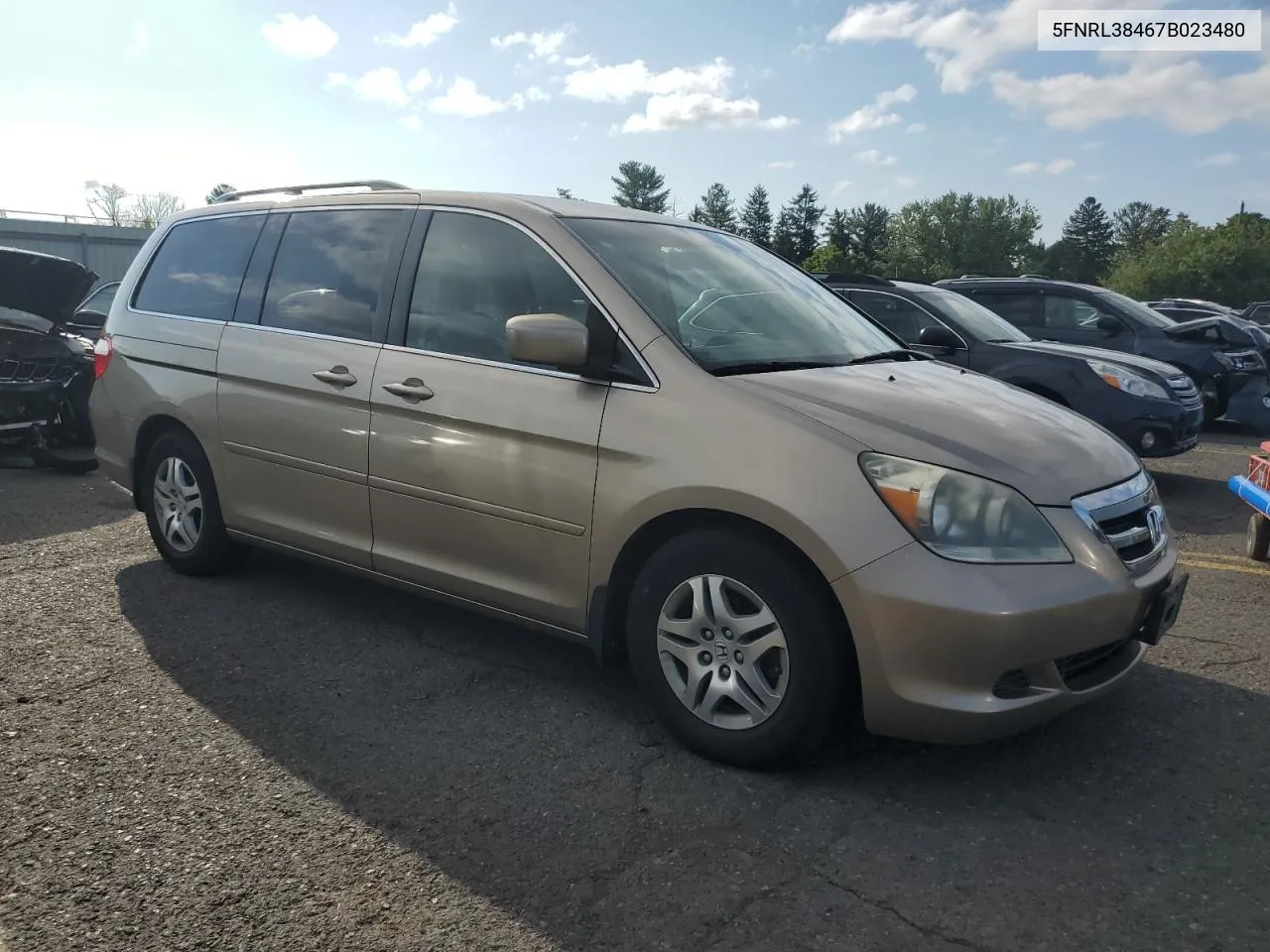 2007 Honda Odyssey Ex VIN: 5FNRL38467B023480 Lot: 68184964