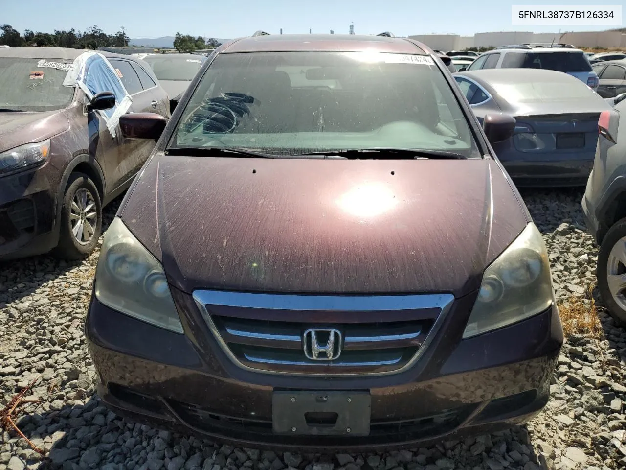 5FNRL38737B126334 2007 Honda Odyssey Exl