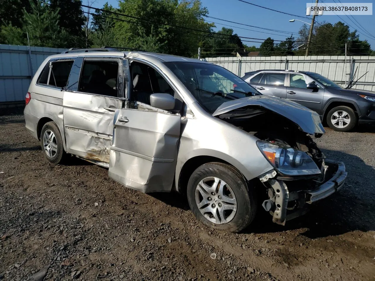 2007 Honda Odyssey Exl VIN: 5FNRL38637B408173 Lot: 68668184