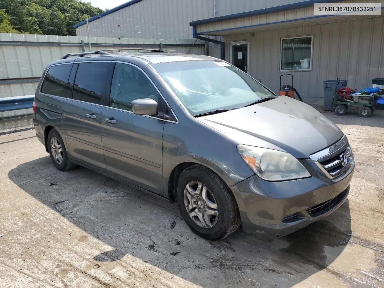 2007 Honda Odyssey Exl VIN: 5FNRL38707B433251 Lot: 68934374