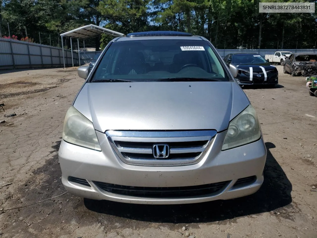 2007 Honda Odyssey Exl VIN: 5FNRL38727B443831 Lot: 69045644