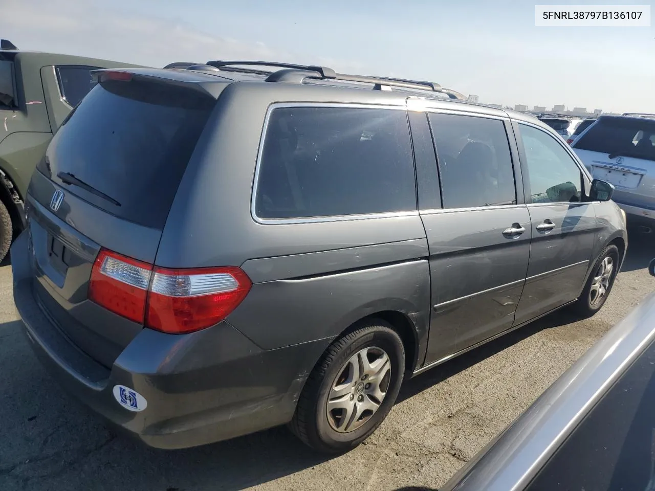 2007 Honda Odyssey Exl VIN: 5FNRL38797B136107 Lot: 69165894