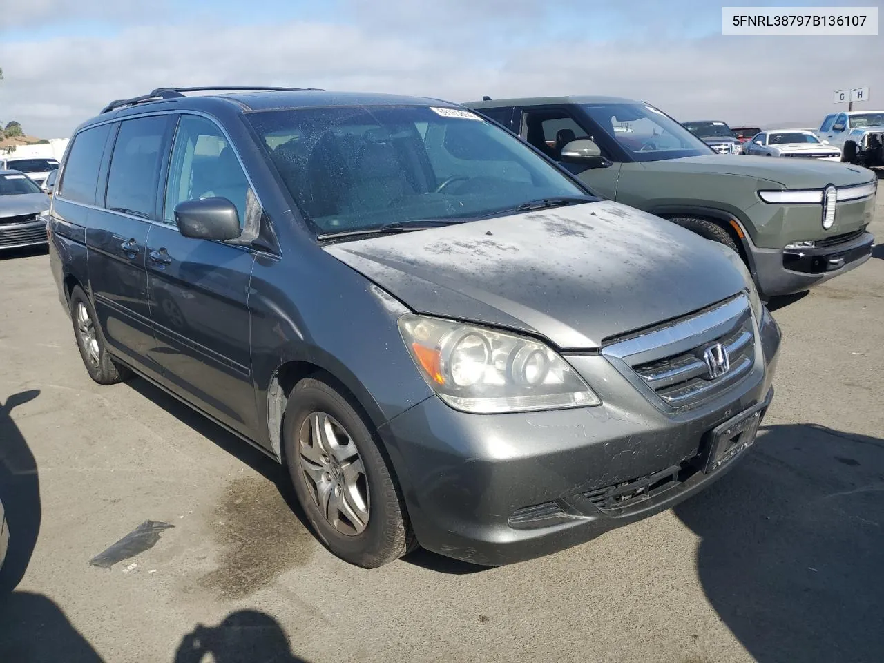 2007 Honda Odyssey Exl VIN: 5FNRL38797B136107 Lot: 69165894