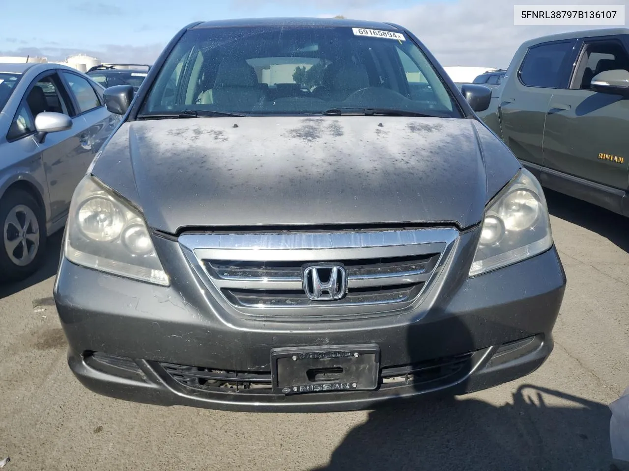 2007 Honda Odyssey Exl VIN: 5FNRL38797B136107 Lot: 69165894