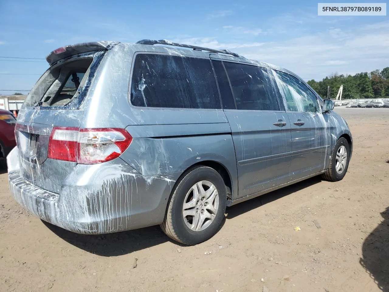 2007 Honda Odyssey Exl VIN: 5FNRL38797B089189 Lot: 69174084