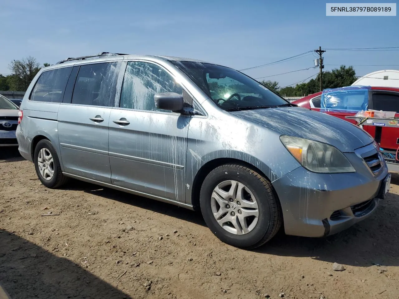 2007 Honda Odyssey Exl VIN: 5FNRL38797B089189 Lot: 69174084