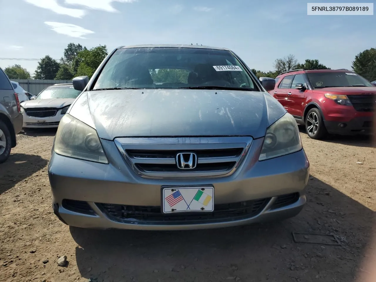 5FNRL38797B089189 2007 Honda Odyssey Exl