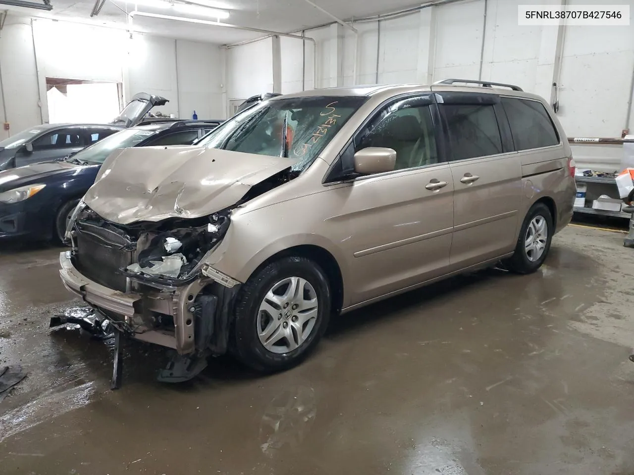 5FNRL38707B427546 2007 Honda Odyssey Exl