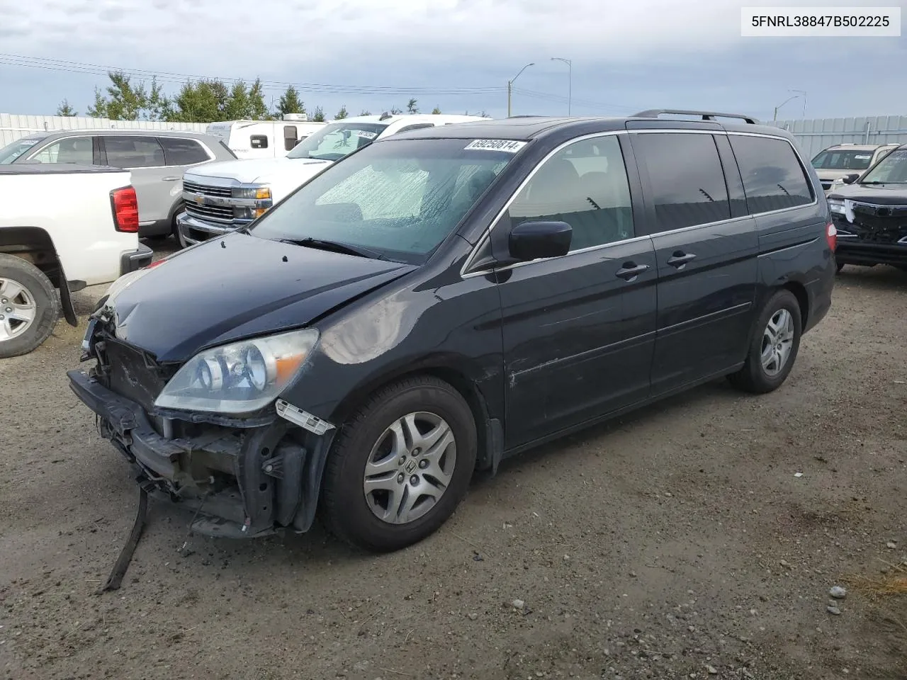 2007 Honda Odyssey Touring VIN: 5FNRL38847B502225 Lot: 69250814