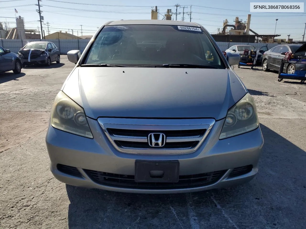 2007 Honda Odyssey Exl VIN: 5FNRL38687B068356 Lot: 69286154