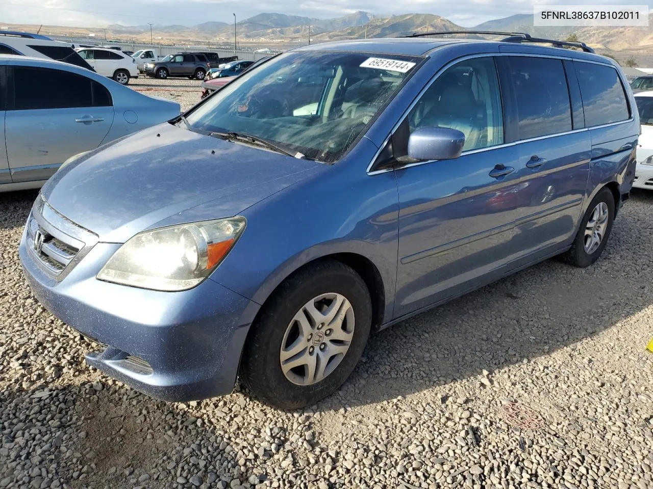 2007 Honda Odyssey Exl VIN: 5FNRL38637B102011 Lot: 69519144