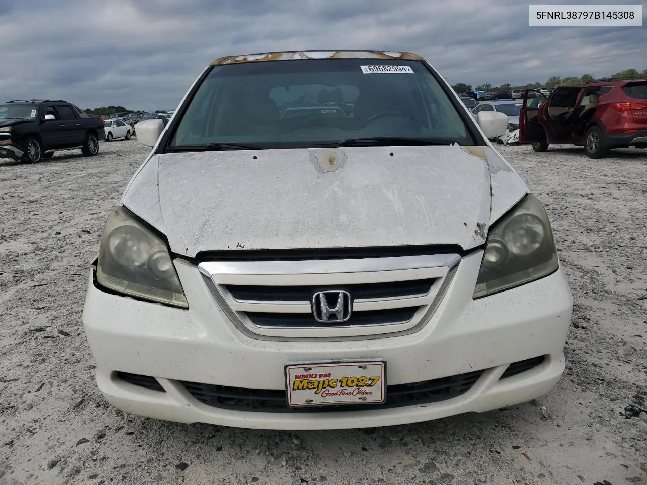 2007 Honda Odyssey Exl VIN: 5FNRL38797B145308 Lot: 69682994