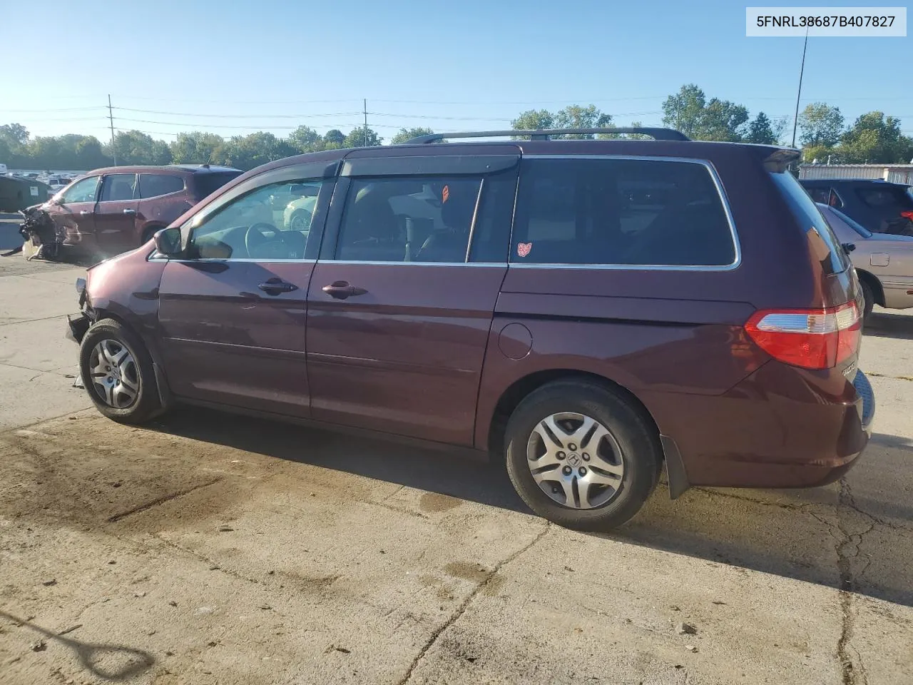 2007 Honda Odyssey Exl VIN: 5FNRL38687B407827 Lot: 69919764