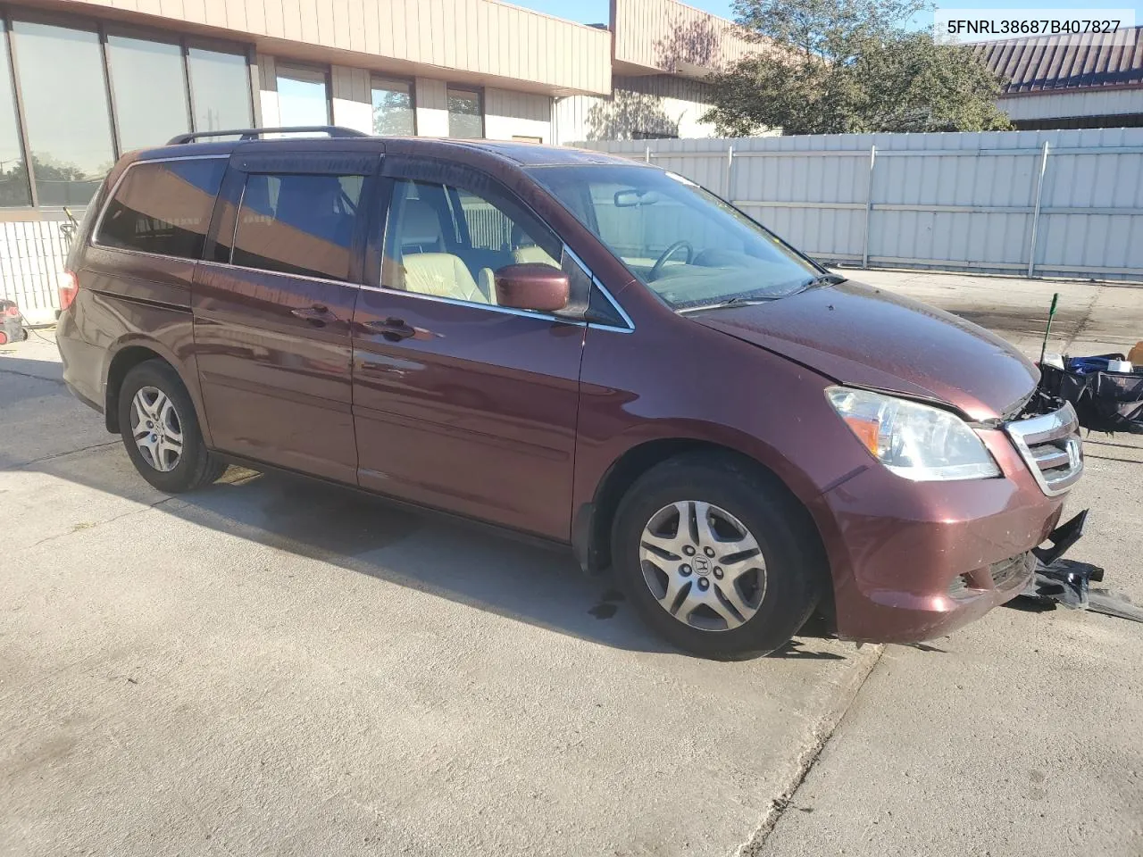 2007 Honda Odyssey Exl VIN: 5FNRL38687B407827 Lot: 69919764