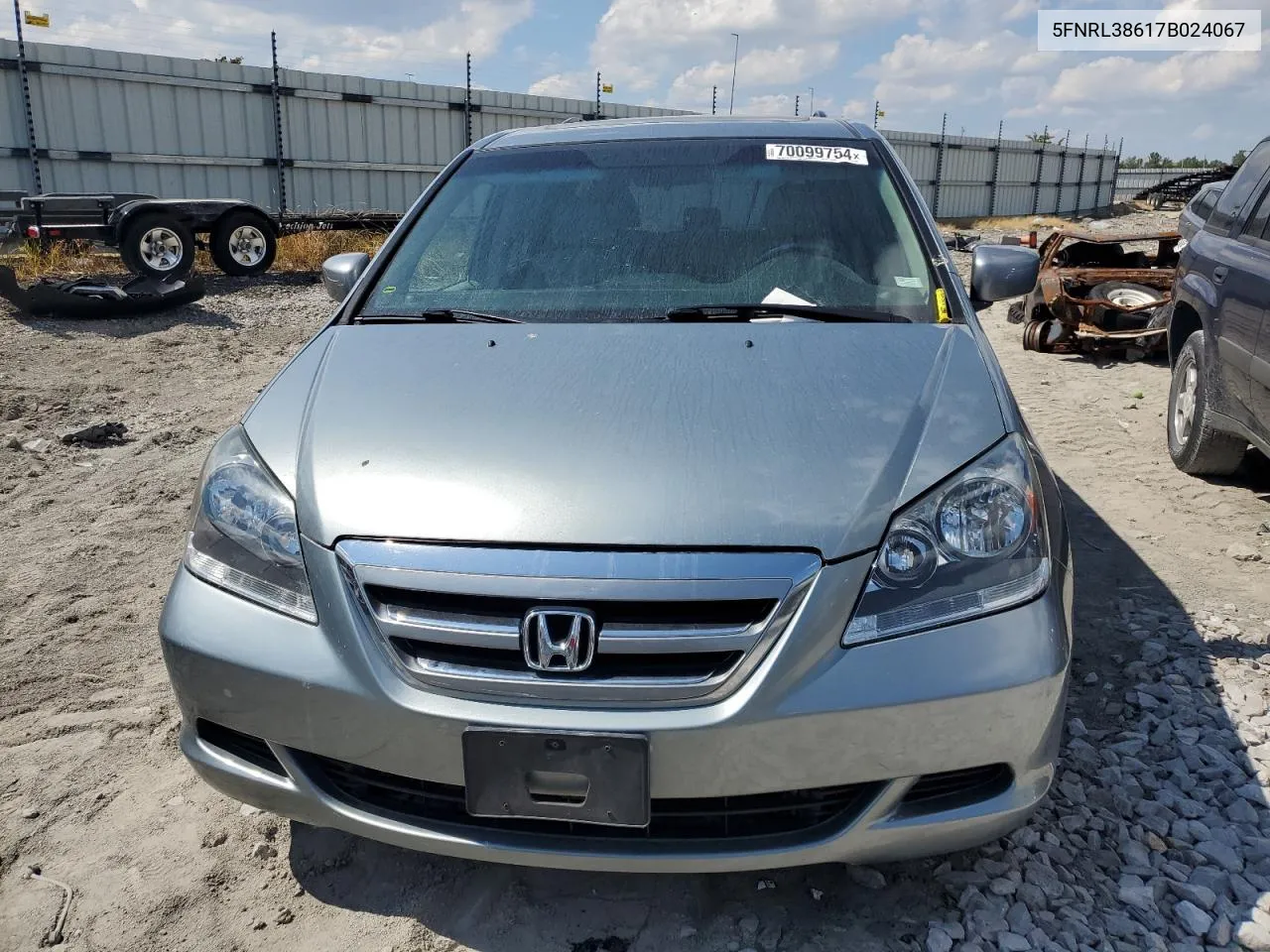 5FNRL38617B024067 2007 Honda Odyssey Exl