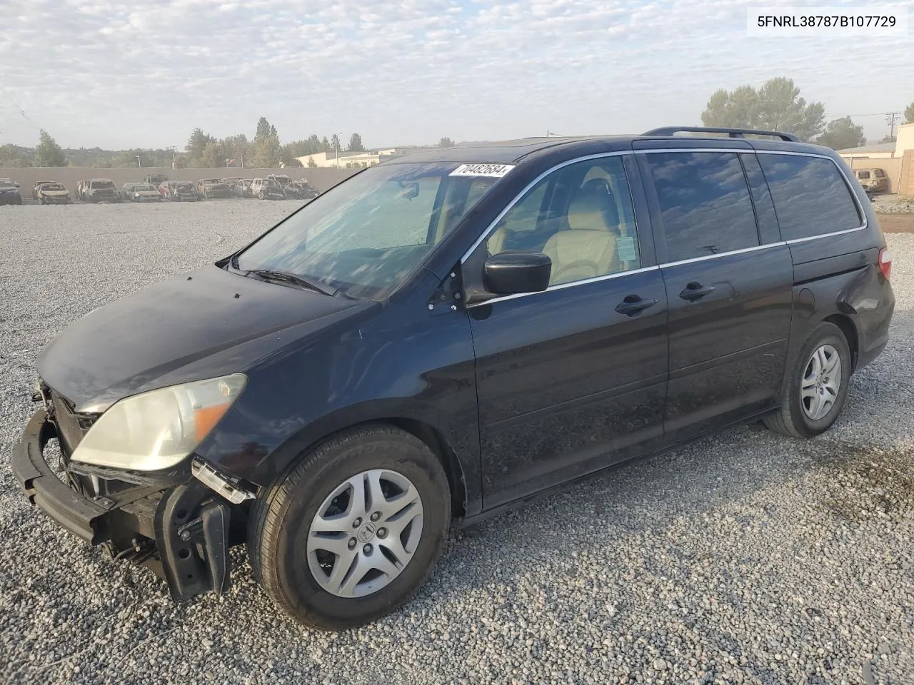 2007 Honda Odyssey Exl VIN: 5FNRL38787B107729 Lot: 70482684