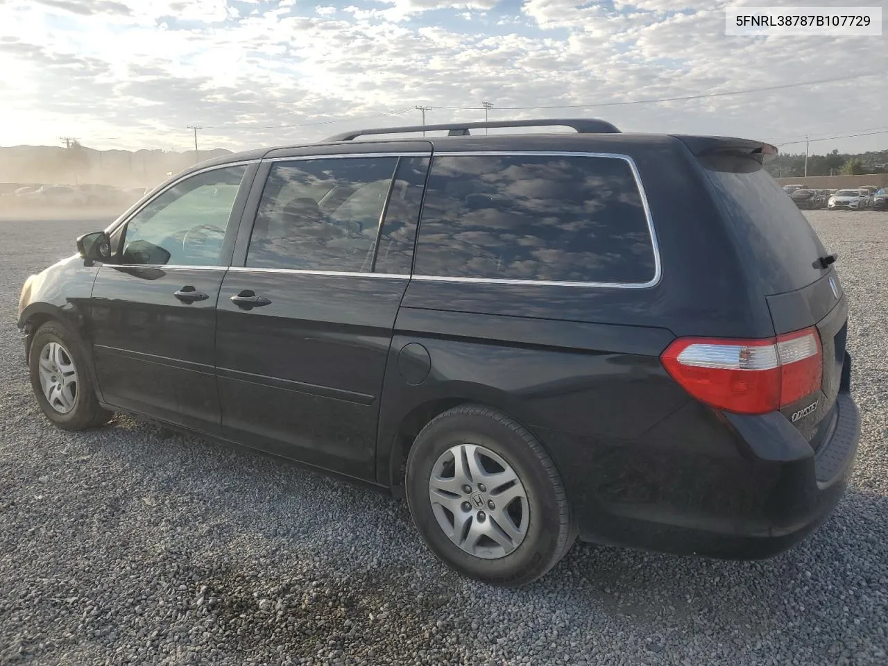 2007 Honda Odyssey Exl VIN: 5FNRL38787B107729 Lot: 70482684