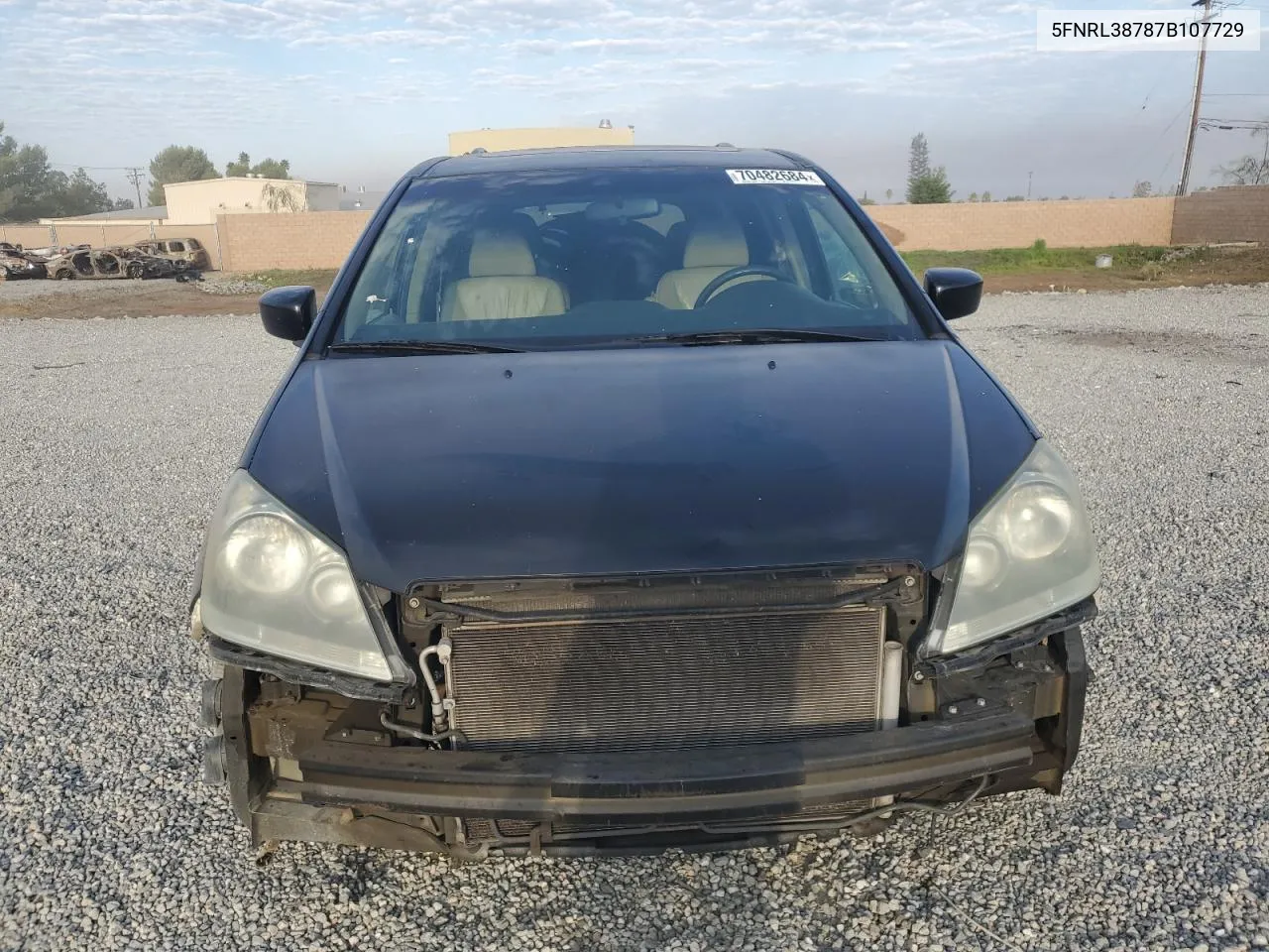 2007 Honda Odyssey Exl VIN: 5FNRL38787B107729 Lot: 70482684