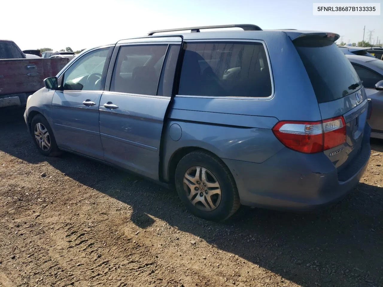 2007 Honda Odyssey Exl VIN: 5FNRL38687B133335 Lot: 70576284