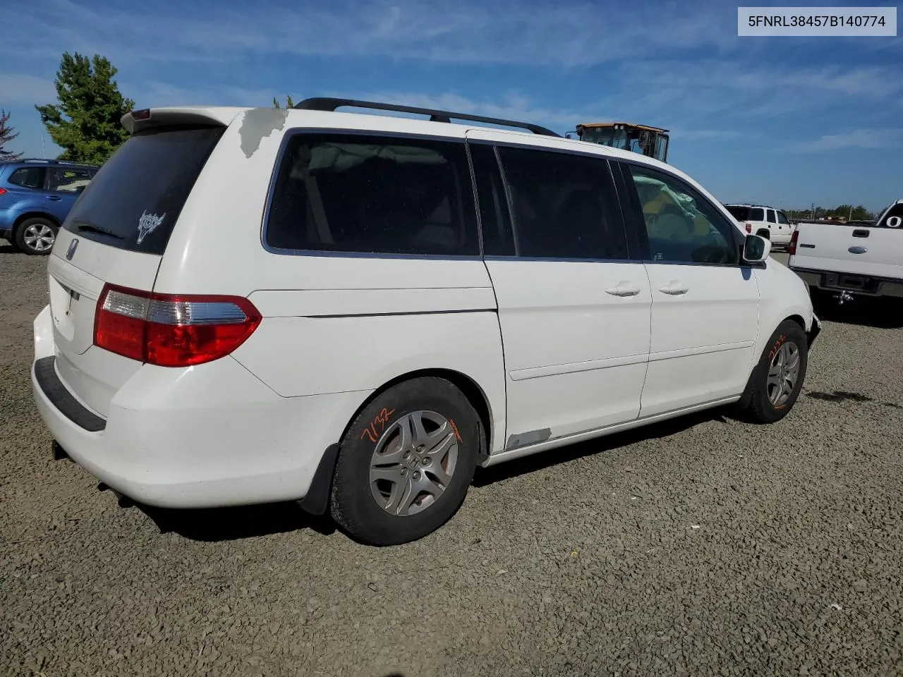 2007 Honda Odyssey Ex VIN: 5FNRL38457B140774 Lot: 70586444