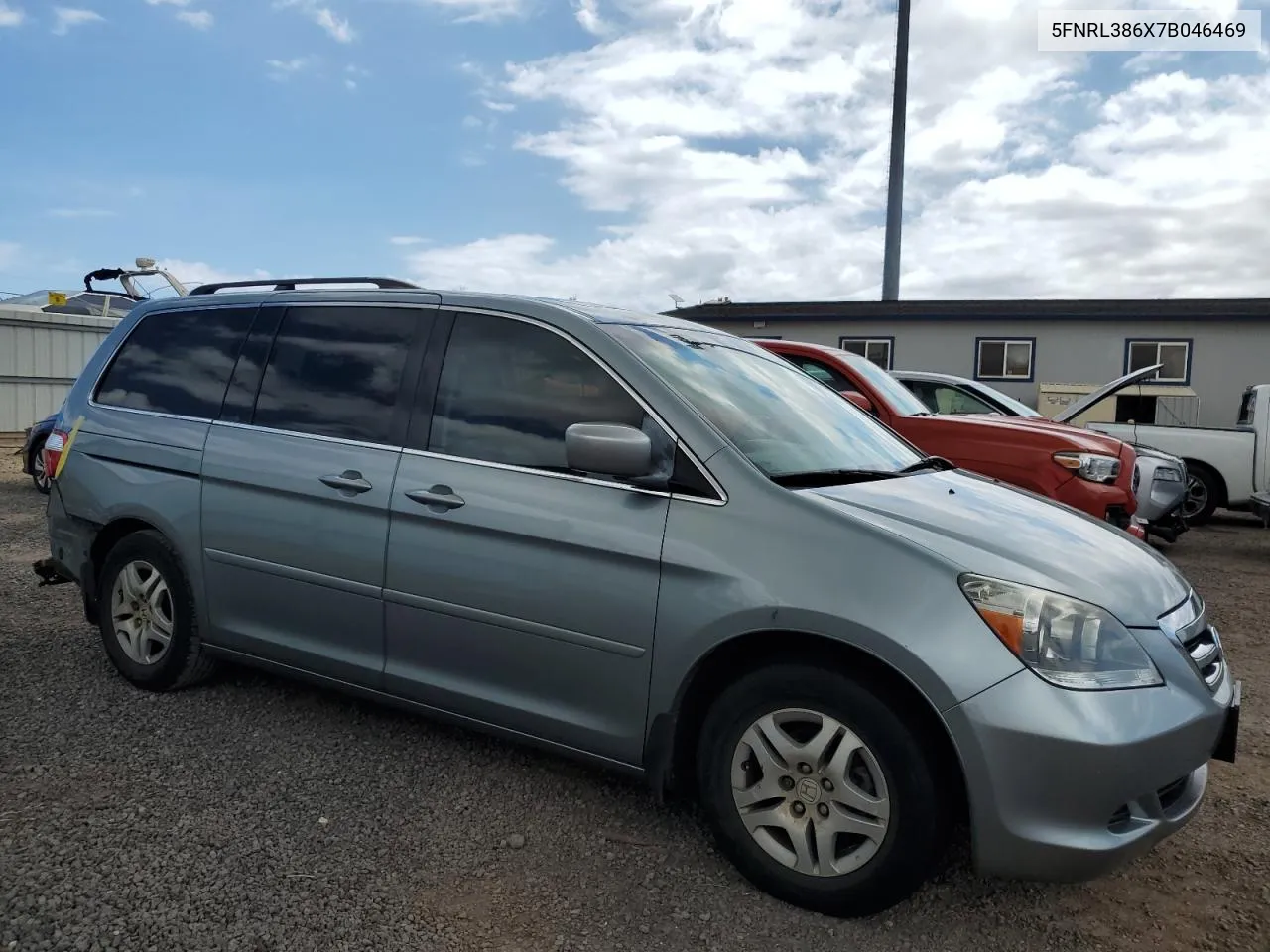 2007 Honda Odyssey Exl VIN: 5FNRL386X7B046469 Lot: 70660854